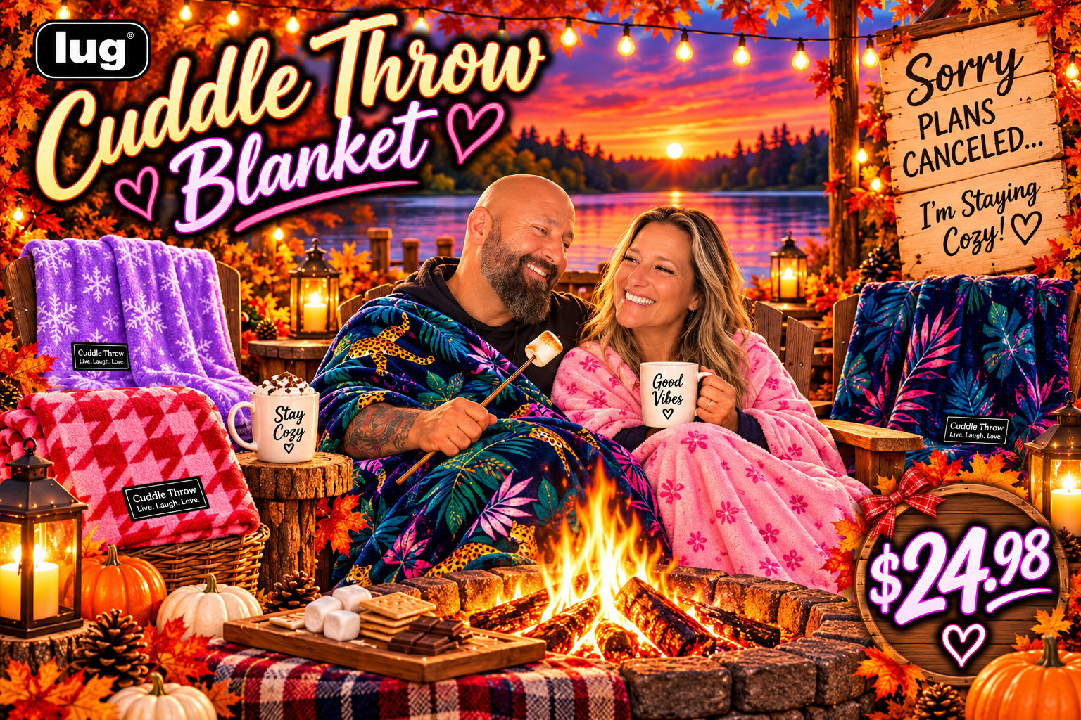 Cuddle Throw Blanket - Jim & Kim Exclusive